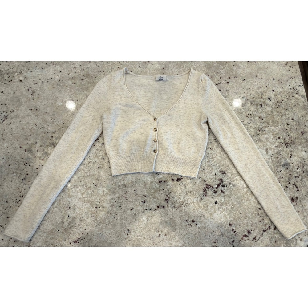 Wilfred‎ Size S Cream Wool Cashmere Cropped Cardigan